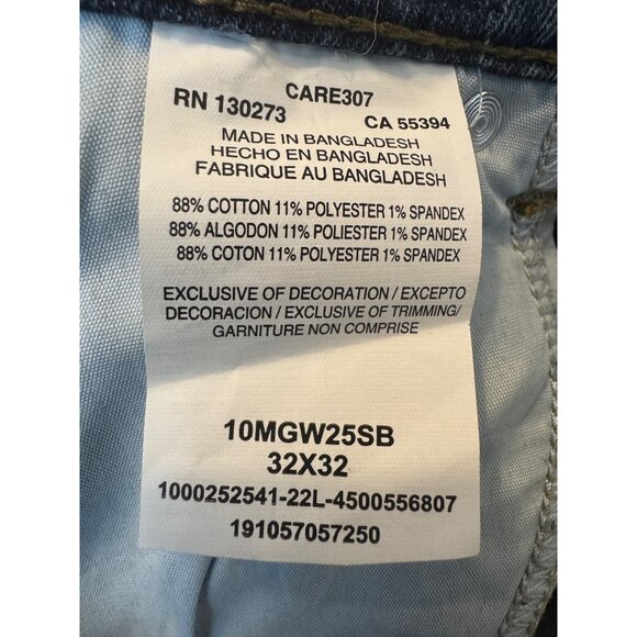 NWT Wrangler 32x32 Mens Regular Fit Blue Denim Jeans - Picture 8 of 12